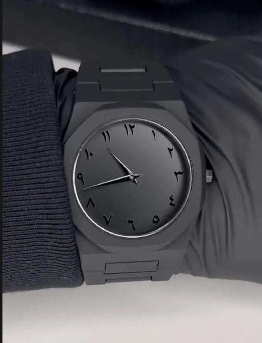 Arabi Aura Analogue Watch - Black ,Comes With Box